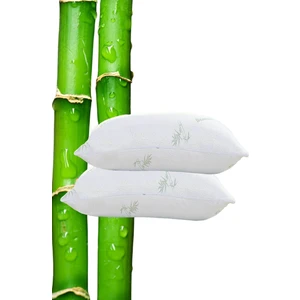 Visco Yastık Bambu Kılıflı Ortopedik Terletmeyen 2 Adet Visko Uyku Yastığı % 100 Visco Parçacıklı