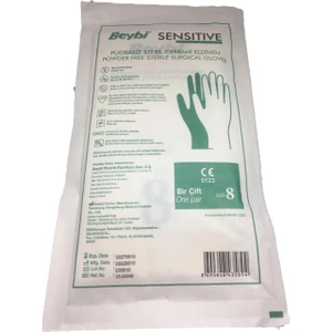 Pudrasız Steril Sensitive Cerrahi Eldiven 8 Numara