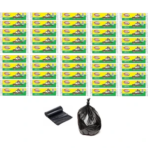 Orta Boy Çöp Torbası 55x60 cm 20 Li Rulo x 50 Paket = 1000 Adet Siyah