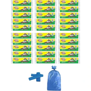 Orta Boy Çöp Torbası 55x60 cm 20 Li Rulo x 30 Paket = 600 Adet Mavi