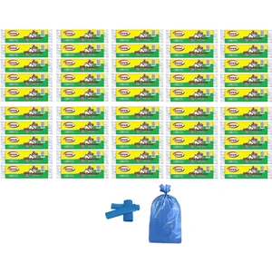 Orta Boy Çöp Torbası 55x60 cm 20 Li Rulo x 50 Paket = 1000 Adet Mavi