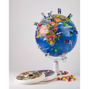 Gürbüz Yayınları My World Globe + Grafik Stant + Pin + Pin Kartları 26 cm Çap