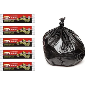 J-650 Jumbo Boy Çöp Torbası 80x110  10 lu Rulo x 5 Paket = 50 Adet