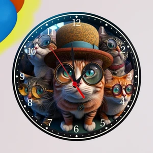 Çocuk Odası Duvar Saati Kedi Model Duvar Saati ve Kedi Temalı Duvar Süsleri