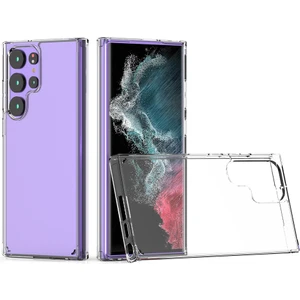 noktaks - Samsung Galaxy S23 Ultra - Kılıf Sert Cam Gibi Şeffaf Koruyucu Coss Kapak - T26447