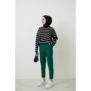 Duble Paça Pantolon-Zümrüt Yeşili