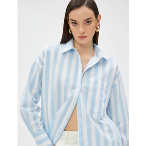 Oversize Poplin Gömlek Cep Detaylı