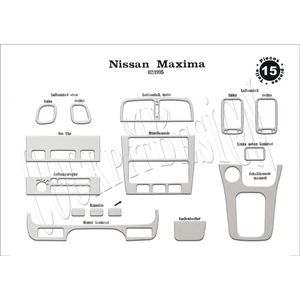meriç cockpit design Meriç® Nissan Maxima Ön Torpido Kaplama Maun 15 Parça 1995-2000