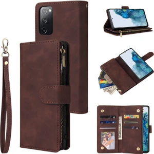 Samsung Galaxy S20 FE/S20 Fan EDITION/S20 Fe 5G/S20 Fan Edition 5G/S20 LITE/S20 Fe 2022 Cep Telefon Kapağı Çoklu Kart Yuvaları Pu Deri Cüzdan Telefon Kaplama Kılıfı (Yurt Dışından)