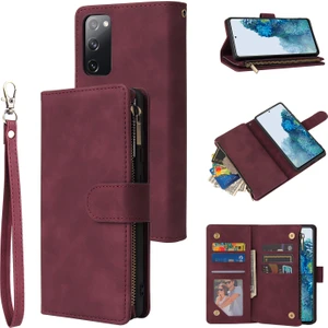 Samsung Galaxy S20 FE/S20 Fan EDITION/S20 Fe 5G/S20 Fan Edition 5G/S20 LITE/S20 Fe 2022 Cep Telefon Kapağı Çoklu Kart Yuvaları Pu Deri Cüzdan Telefon Kaplama Kılıfı (Yurt Dışından)