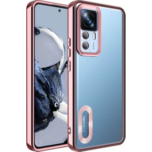 Heptek İletişim Xiaomi Mi 12T Pro Kılıf Kamera Lens Korumalı Logo Gösteren Arkası Şeffaf Parlak Kenarlı Kapak  (Omega)