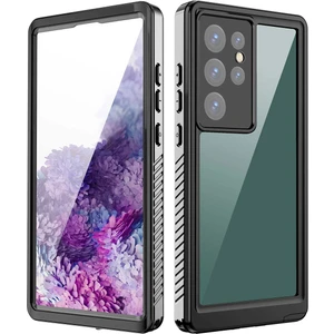 Case 4U Samsung Galaxy S23 Ultra 360 Derece Darbelere Dayanıklı Su Geçirmez PC / TPU Kılıf Siyah