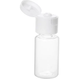 Güvenç Ambalaj 100 Adet - 10ML Boş Şeffaf Pet Şişe, Açmalı Kapaklı Plastik Şişe - Beyaz Kapak