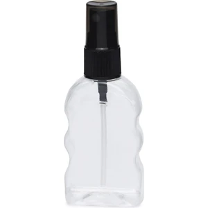 Güvenç Ambalaj 100 Adet - 50ML Boş Yassı Şeffaf Pet Şişe, Plastik Sprey Şişe