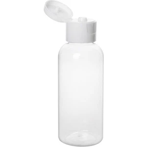 Güvenç Ambalaj 100 Adet - 100ML Boş Yuvarlak Şeffaf Pet Şişe, Açmalı Kapaklı Plastik Şişe