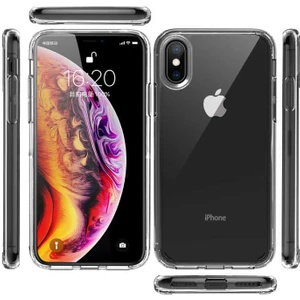 Heptek İletişim Apple  iPhone Xs Max 6.5 Kılıf Kamera Çıkıntılı Şeffaf Darbe Emici Sert Silikon Kapak (Coss)