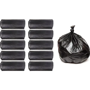 Eymar Market Hantal Boy Ağır Hizmet Çöp Torbası 100X150 cm 10 Lu Rulo x 10 Paket = 100 Adet Siyah