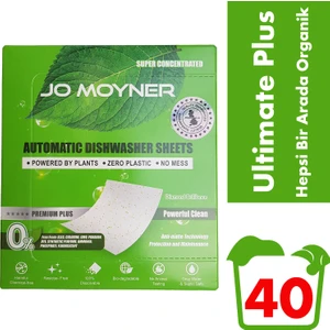 Jo Moyner Ultimate Plus Bulaşık Makinesi Deterjanı Doğal Organik Yaprak Deterjan 40 Kullanım