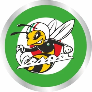 Wespa Uyumlu Yuvarlak Logo Damla Stıcker