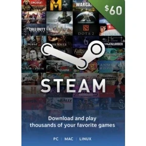 Steam Gift Card 60 Usd