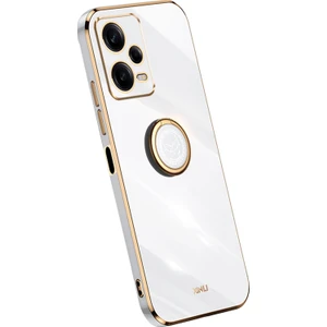 Lr Joyful Xiaomi Redmi Xinli Telefon Kılıfı Note 12 Pro Plus 5g, Elektraplatma Altın Kenar Yüzük Tutucu Kickstand Tpu Telefon Kapağı (Yurt Dışından)