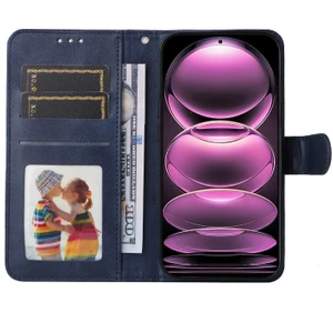 Lr Joyful Xiaomi Için Redmi Note 12 Pro 5g Buzağı Dokusu Pu Deri Kılıf Stand Cüzdan Telefon Koruyucu Kapak Kayış (Yurt Dışından)