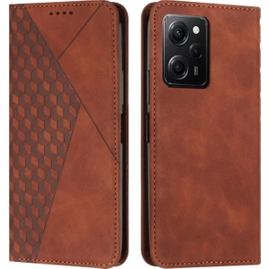 Lr Joyful Xiaomi Redmi Note 12 Pro Speed ​​5g / Poco X5 Pro 5g Cep Telefon Kılıf Stand Standı Cüzdan Baskılı Rhombus Desen Deri Kapak (Yurt Dışından)