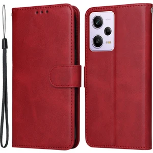 Lr Joyful Xiaomi Redmi Note 12 Pro Plus 5g Buzağı Dokusu Pu Deri Deri Cüzdan Kılıf Katlanabilir Stand Manyetik Kapatma Telefon Kapağı Kayışlı (Yurt Dışından)