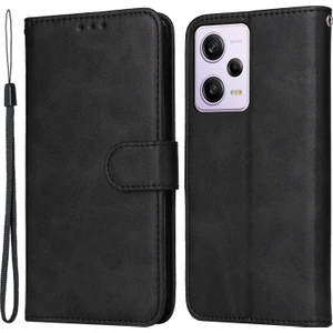 Lr Joyful Xiaomi Redmi Note 12 Pro Plus 5g Buzağı Dokusu Pu Deri Deri Cüzdan Kılıf Katlanabilir Stand Manyetik Kapatma Telefon Kapağı Kayışlı (Yurt Dışından)