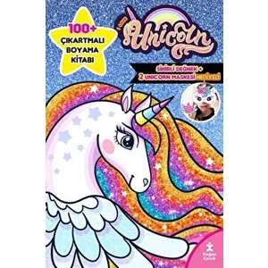 I Love Unicorn 100+ Çıkartma Hediyeli Boyama Kitabı