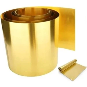 Metal Depom 0.1 mm Pirinç Rulo 300 x 1000 mm