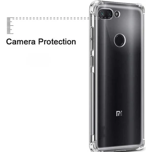 Heptek İletişim Xiaomi Mi 8 Lite Şeffaf Kılıf Köşelerde Darbelere Karşı Ultra Kalınlık (Antishock)