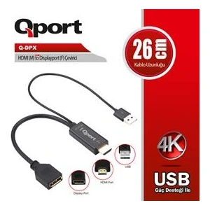 (Q-Dpx) HDMI To Dısplay Port Cevırıcı