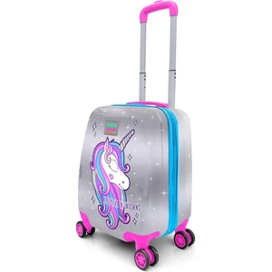 Coral High Kids Pembe Gümüş Unicorn Desenli Çocuk Valizi 16728