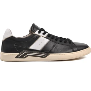 221160 Siyah  Deri Erkek Sneaker