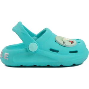 Brn 1648-B Su Yeşili Desenli Çocuk Sabo Terlik