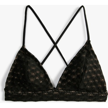 Koton Criss Cross Lacy Triangle Bralette Bikini Top Fiyat