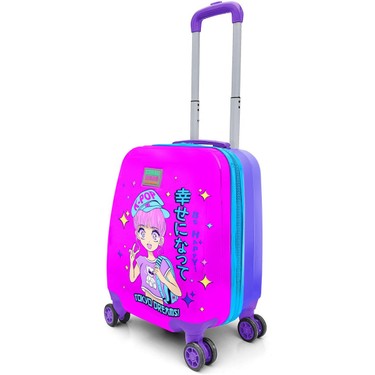 Coral High Kids Mor Pembe Mavi K-Pop Desenli Çocuk Valizi Fiyatı