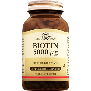 Solgar Biotin 5000 Mcg 50 Kapsul