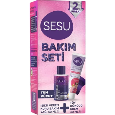 Sesu Tüy Dökücü Krem & Kuru Bakım Yağı Premium Bakım