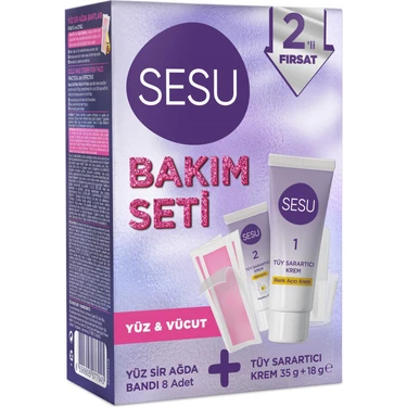 Sesu Tüy Sarartıcı Krem & Ağda Bandı Premium Bakım