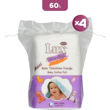 Lux Kare Bebe Temizleme Pamuğu 60'lı x