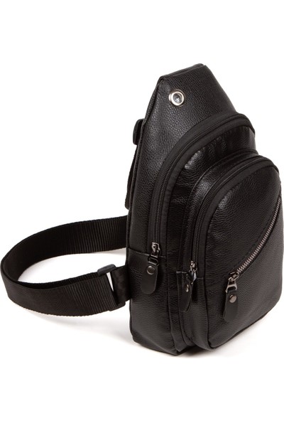 Adelina Bags Unisex Çapraz Askılı Omuz Çantası Body Bag Siyah