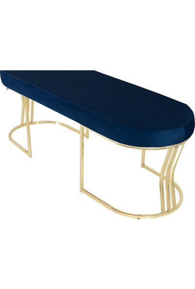 Gazzini Furniture Viego Gold Smooth-Kapitoneli Model Puf & Bench & Koltuk-Oturak-Uzun Makyaj Puff-Yatak Odası Ucu &önü