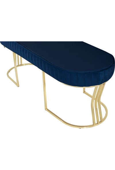 Gazzini Furniture Viego Gold Striped-Kapitoneli Chester Model Puf & Bench & Koltuk & Uzun Makyaj Puff & Yatak Ucu &önü