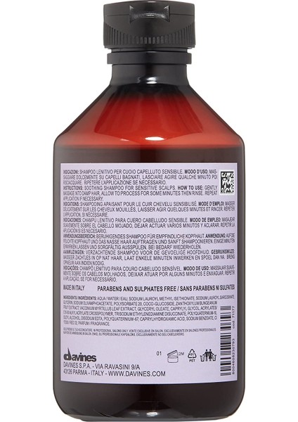 Vegan Naturaltech™ Calming Shampoo Hassaslık Giderici Şampuan 250ML 71262 8004608256519.