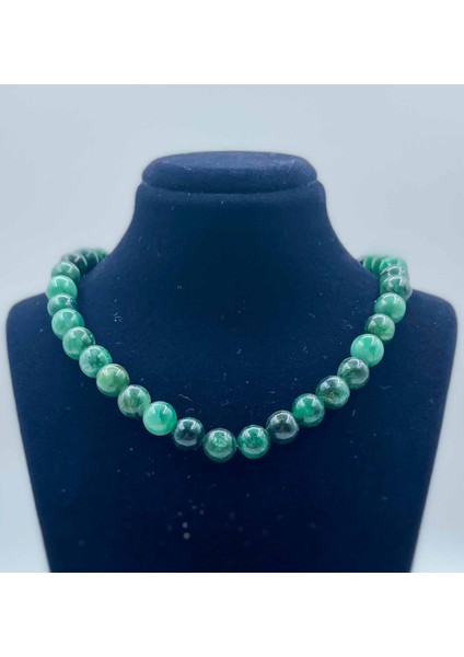 Yeşil Lepidolit Doğal Taş Kolye 8 mm Küre Kesim