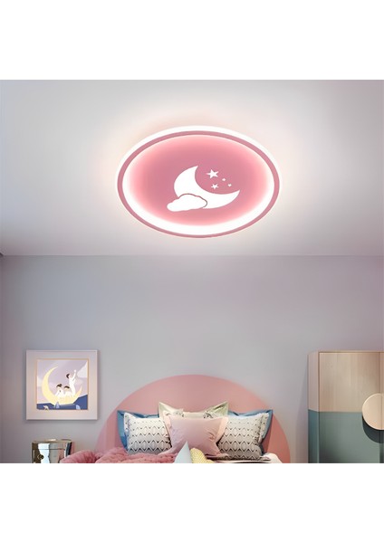 Pembe Ø40CM Bebek Odası LED Tavan Lambası,çocuk Odası Avize,aydınlatma,dekoratif Işık