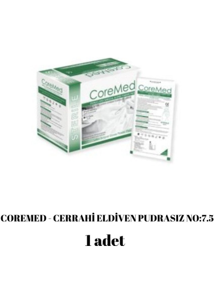 Coremed - Cerrahi Eldiven Pudrasız No:7.5