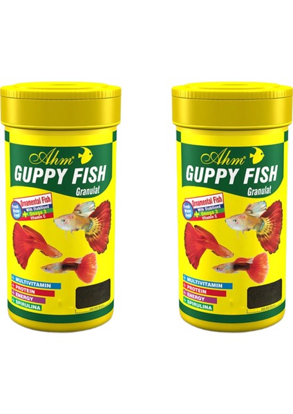 Guppy Fish Granulat Lepistes Balığı Yemi 100 ml x 2 Adet